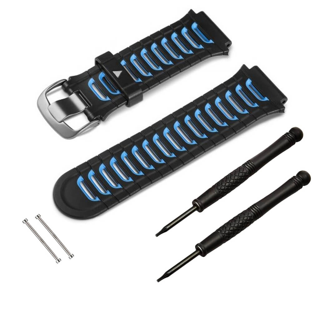 Garmin Forerunner 920XT Ersatzarmband Silikon Schwarz/Blau bei CardioZone günstig online kaufen