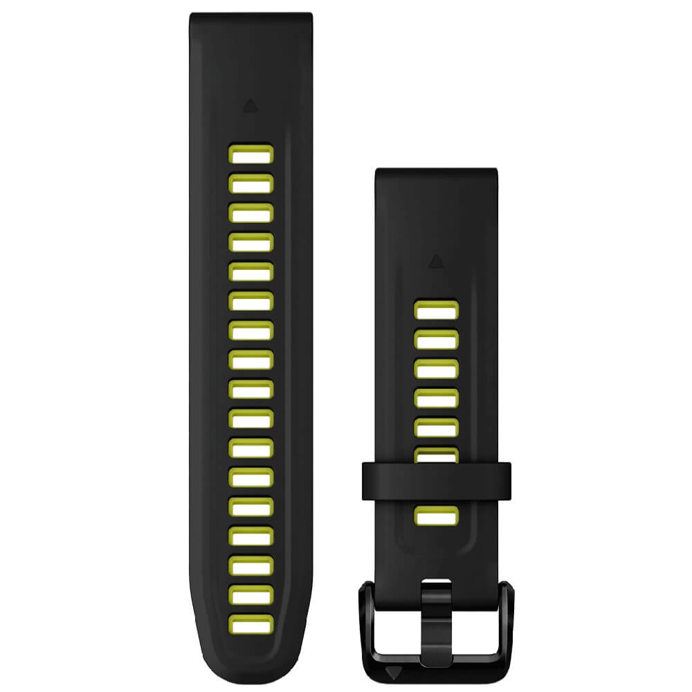 Garmin Quickfit Silikon Armband 20mm Schwarz/Electric Lime fenix 7S u.a. bei CardioZone günstig online kaufen