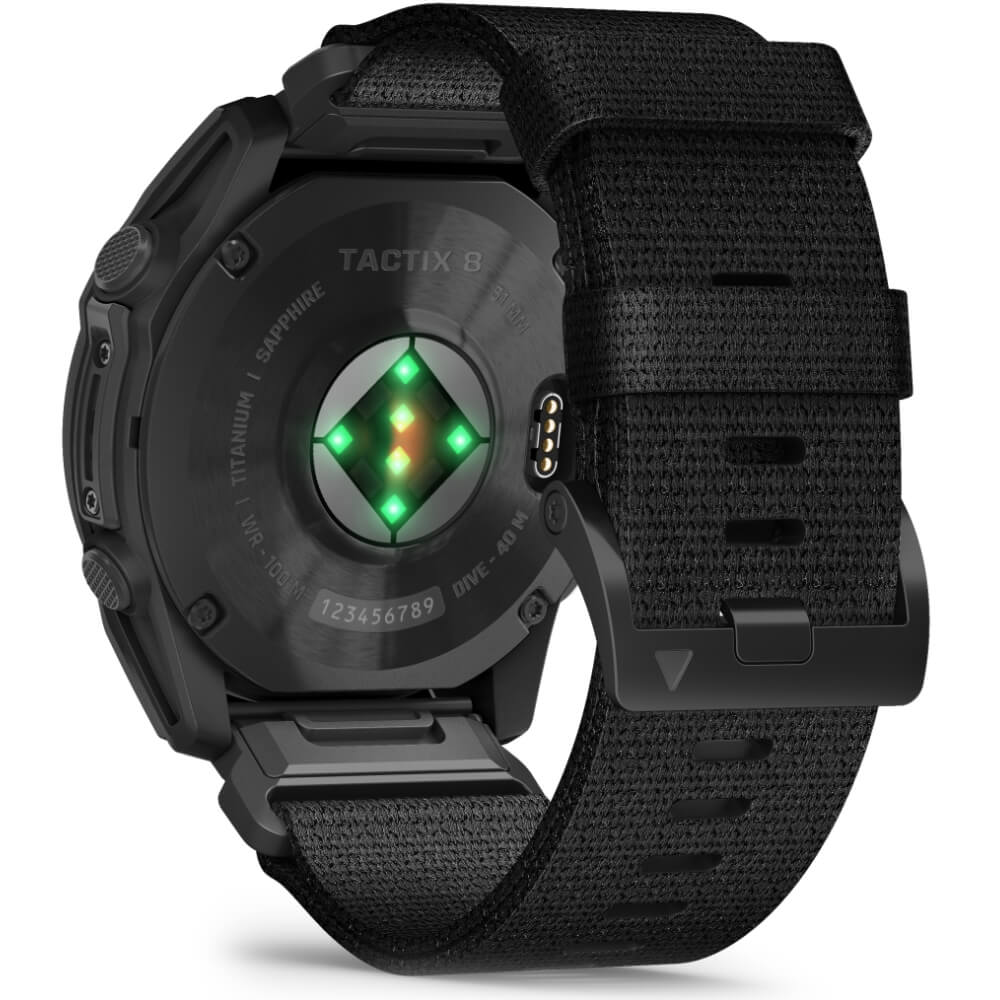 Garmin tactix 8 51 mm AMOLED Sapphire Schwarz Titan DLC Nylon-Armband 26mm bei CardioZone günstig online kaufen