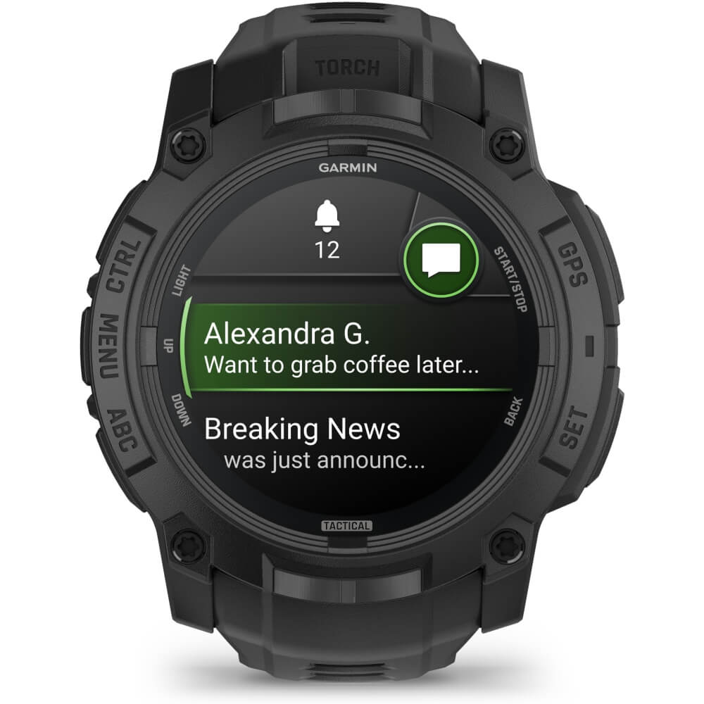 Garmin Instinct 3 Tactical AMOLED 50 mm Schwarz Outdoor Smartwatch bei CardioZone günstig online kaufen