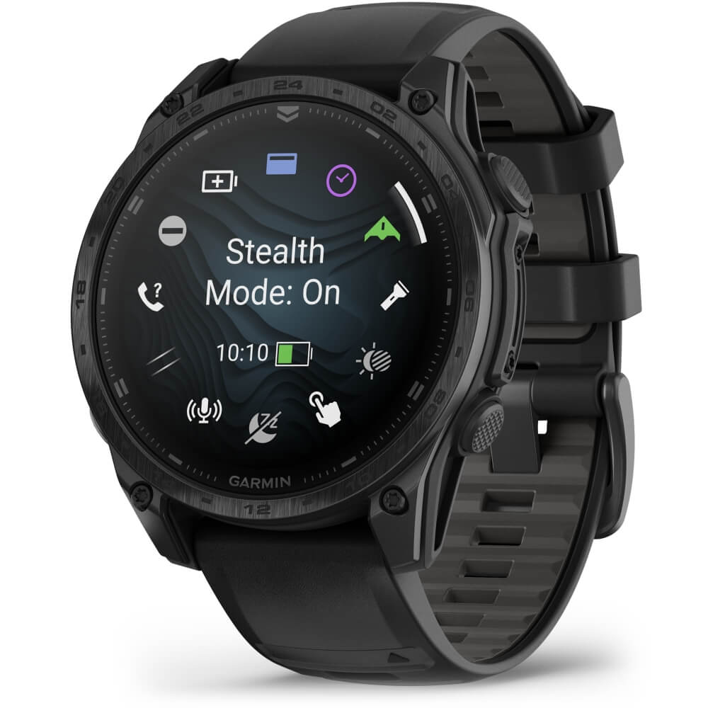 Garmin tactix 8 47 mm AMOLED Sapphire Schwarz Titan DLC Silikon-Armband 22mm bei CardioZone günstig online kaufen