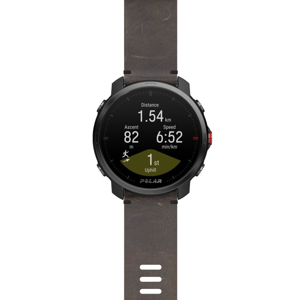POLAR GRIT X 22mm Wechselarmband Braun Leder - Größe M/L bei CardioZone günstig online kaufen