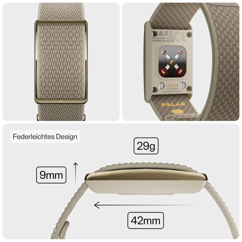 Polar Loop Fitnessarmband ohne Display am Handgelenk – 24/7 Aktivitätstracking, Schlaf und Training