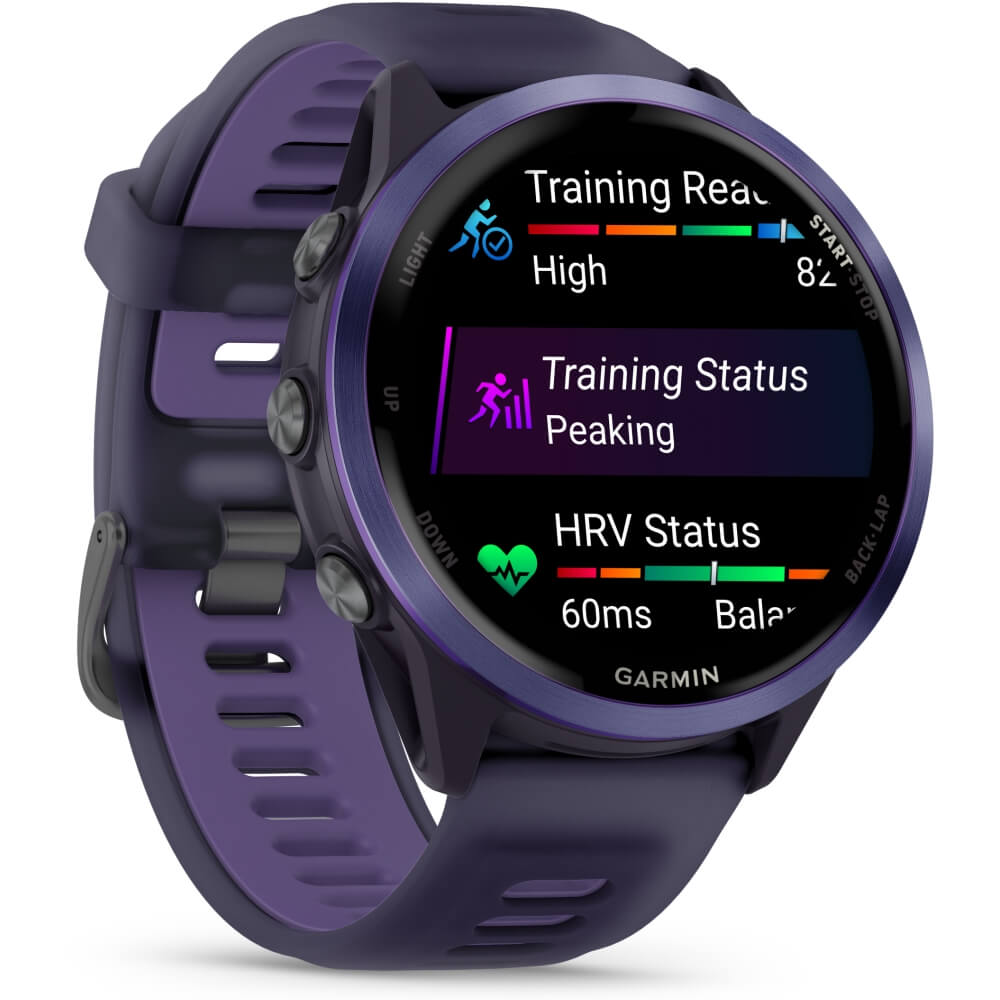 Garmin Forerunner 570 47 mm Imperial Purple/Indigo Aluminium Schnellwechsel-Silikon-Armband 22mm  bei CardioZone günstig online kaufen