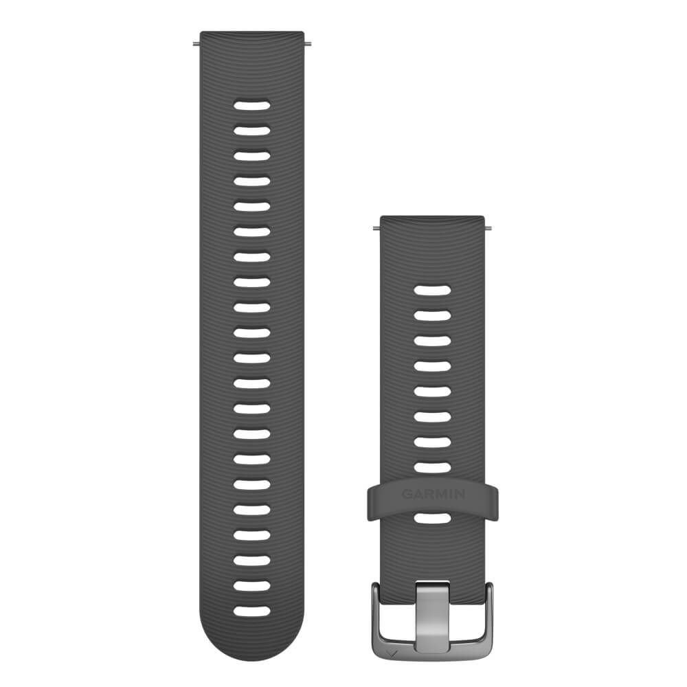 Garmin Forerunner 245 Schnell-Wechsel 20mm Silikon-Armband Schiefergrau / Schnalle Grau bei CardioZone günstig online kaufen