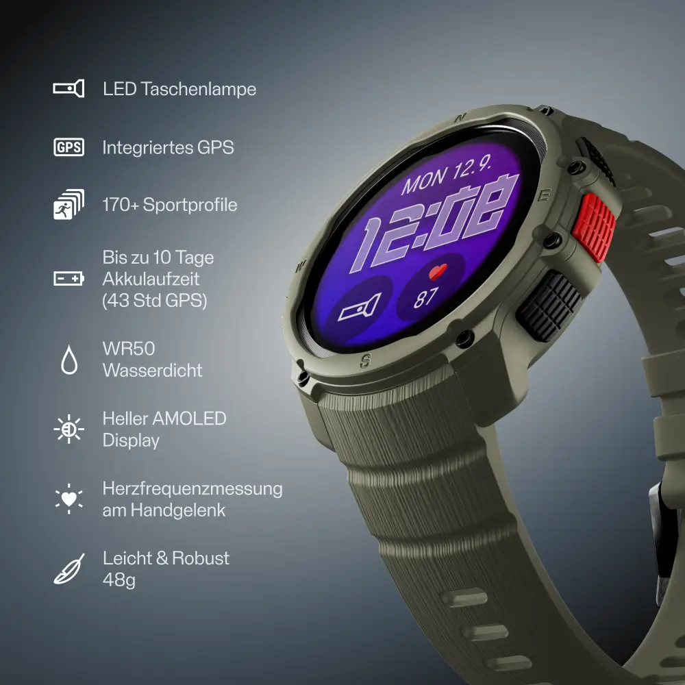 POLAR Street X Forrest Green Urban Sports Watch mit Amoled Display