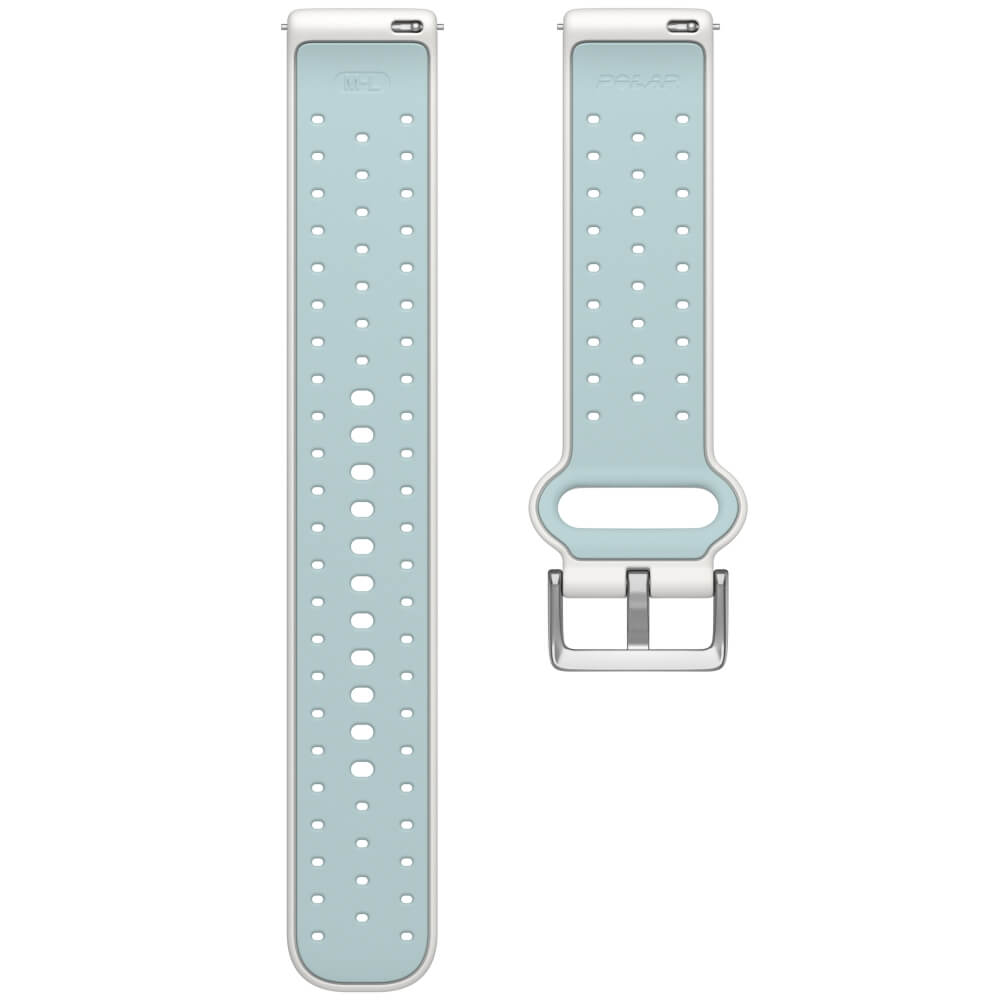 POLAR Silikon Armband 20mm Weiss/Blau Gr. S/L bei CardioZone günstig online kaufen