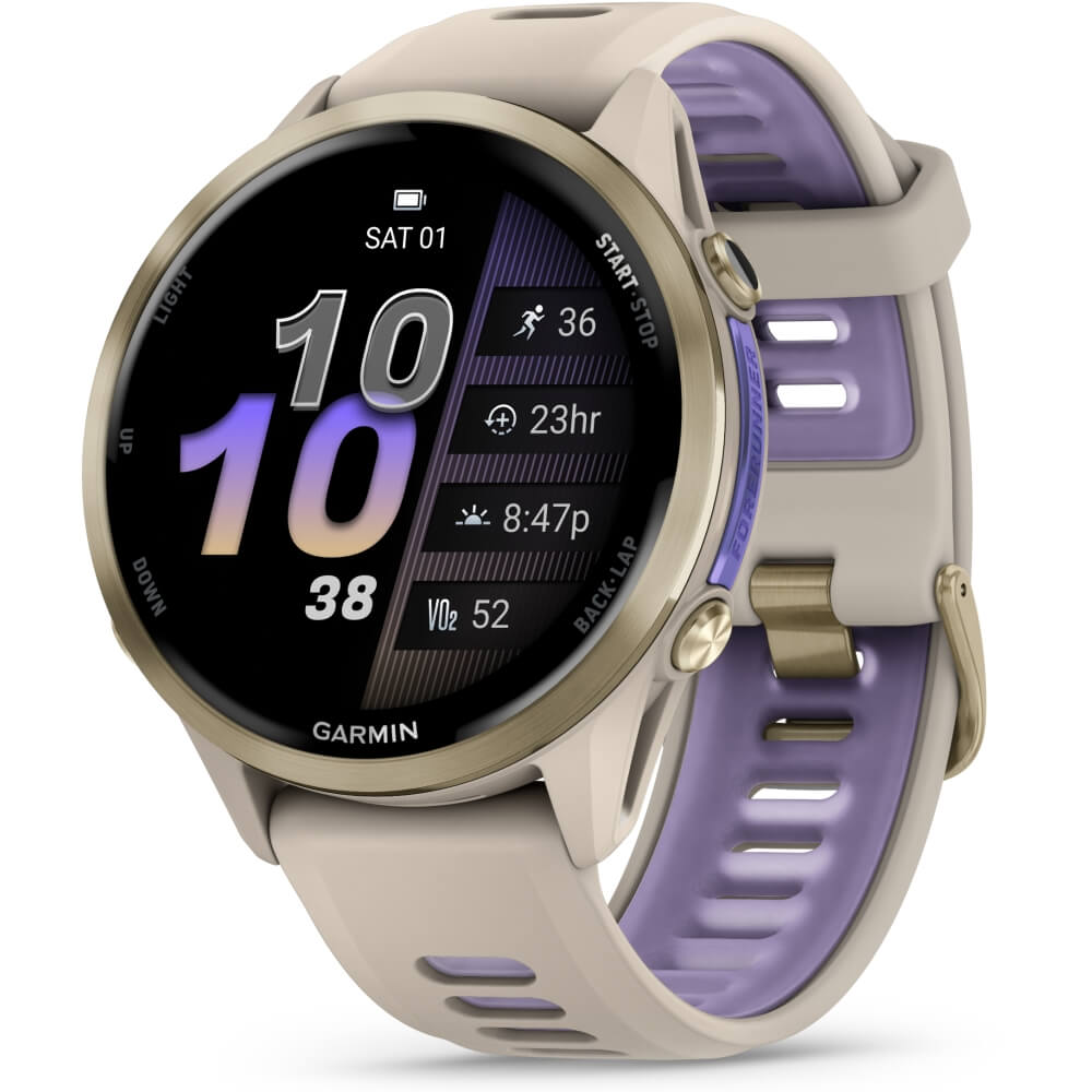 Garmin Forerunner 970 French Gray/Softgold Titan Silikon-Wechselarmband 22mm bei CardioZone günstig online kaufen
