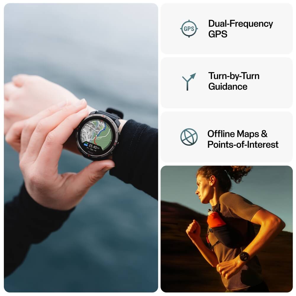 POLAR Grit X2 Schwarz Advanced AMOLED Outdoor Multisportuhr S-L bei CardioZone online kaufen