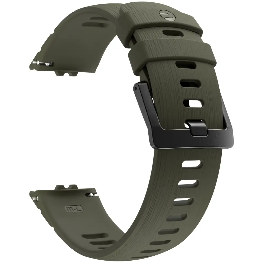 POLAR Street X Silikon Armband Forrest Green/Silber Gr. S-L