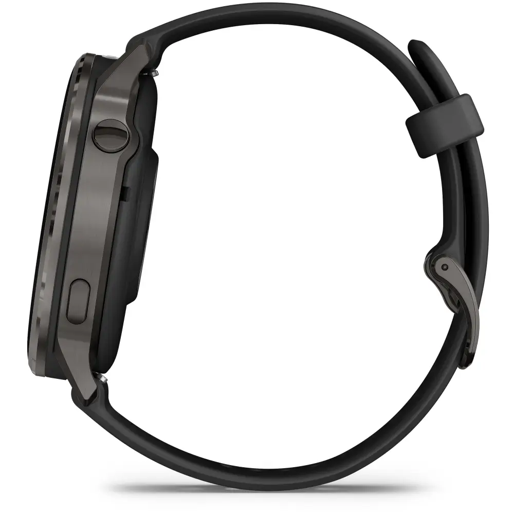 Garmin Venu 4 - 45mm Schwarz-Schiefergrau Schnellwechsel-Silikonarmband 22mm