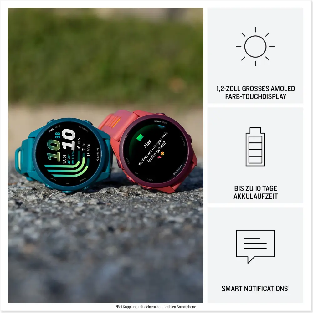 Garmin Forerunner 170 Schwarz Smarte GPS Laufuhr