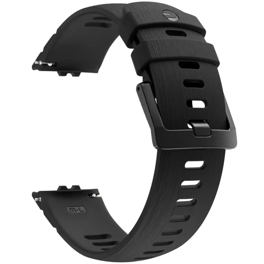POLAR Street X Silikon Armband Night Black/Silber Gr. S-L