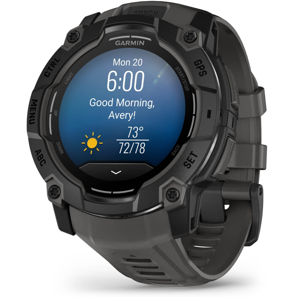Garmin Instinct 3 AMOLED 50 mm Schwarz 26mm Silikonarmband Schwarz bei CardioZone günstig online kaufen