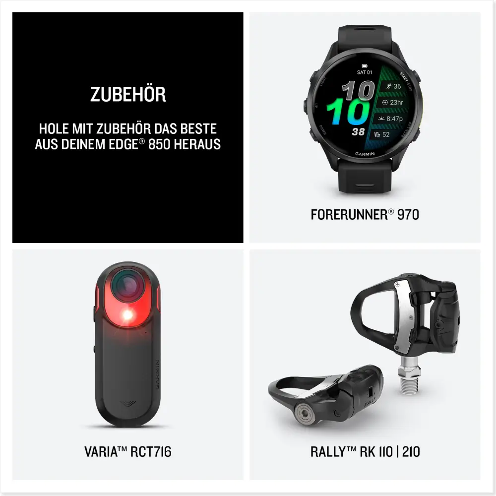 Garmin Edge 850 Radcomputer mit LCD Display