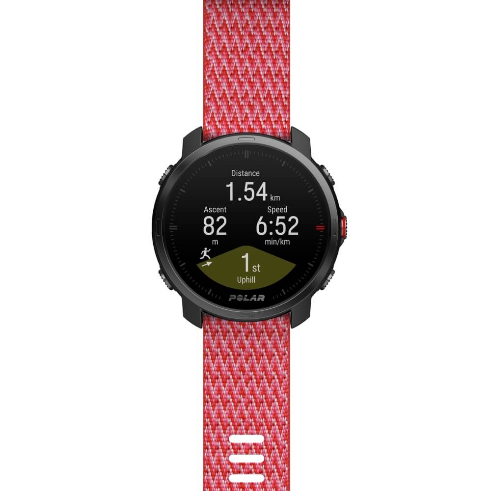 POLAR GRIT X 22mm Wechselarmband Rot PET Gewebt - Größe S bei CardioZone günstig online kaufen
