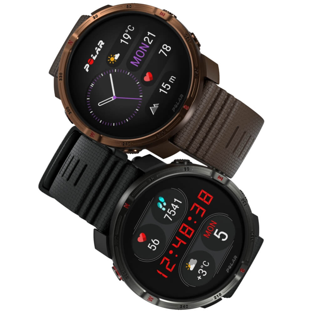 POLAR Grit X2 Schwarz Advanced AMOLED Outdoor Multisportuhr S-L bei CardioZone online kaufen
