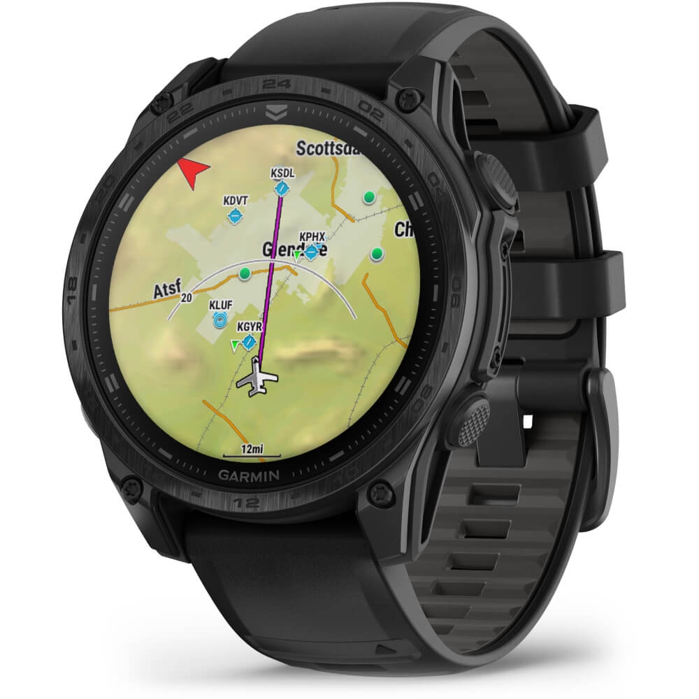 Garmin tactix 8 47 mm AMOLED Sapphire Schwarz Titan DLC Silikon-Armband 22mm bei CardioZone günstig online kaufen