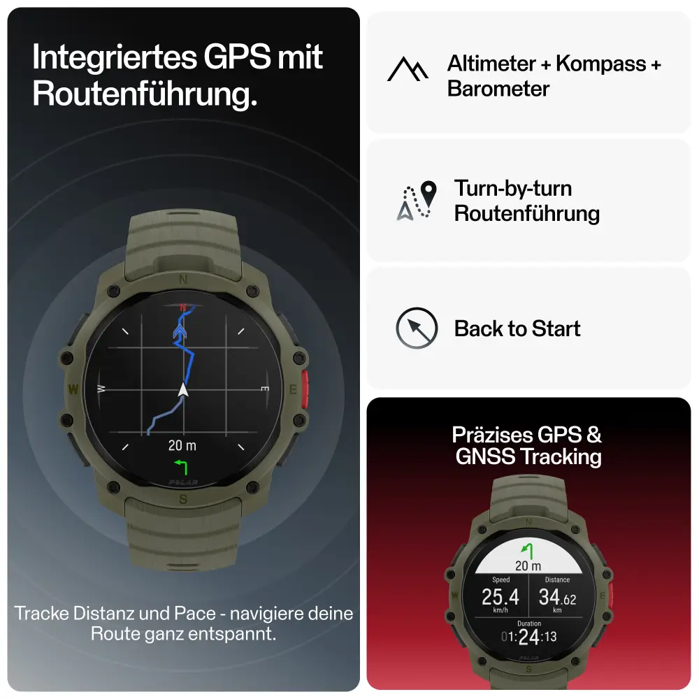 POLAR Street X Forrest Green Urban Sports Watch mit Amoled Display