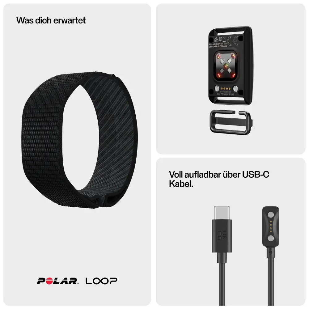 Polar Loop Fitnessarmband ohne Display am Handgelenk – 24/7 Aktivitätstracking, Schlaf und Training