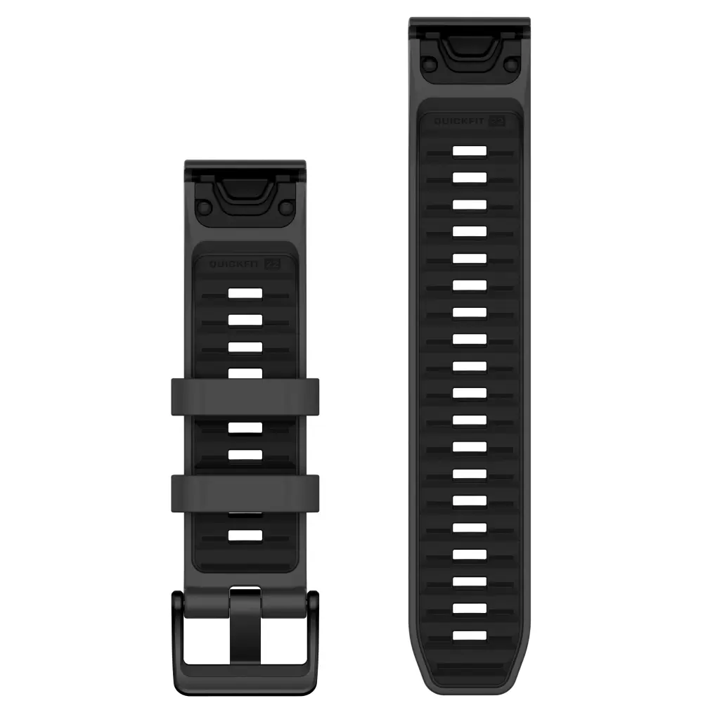 Garmin Quickfit Silikon Armband 22mm Graphit/Schwarz fenix 8 47mm u.a.