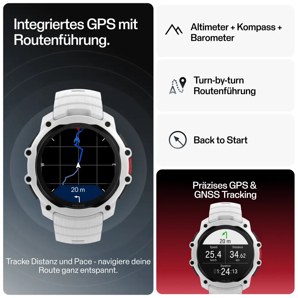 POLAR Street X Snow White Urban Sports Watch mit Amoled Display