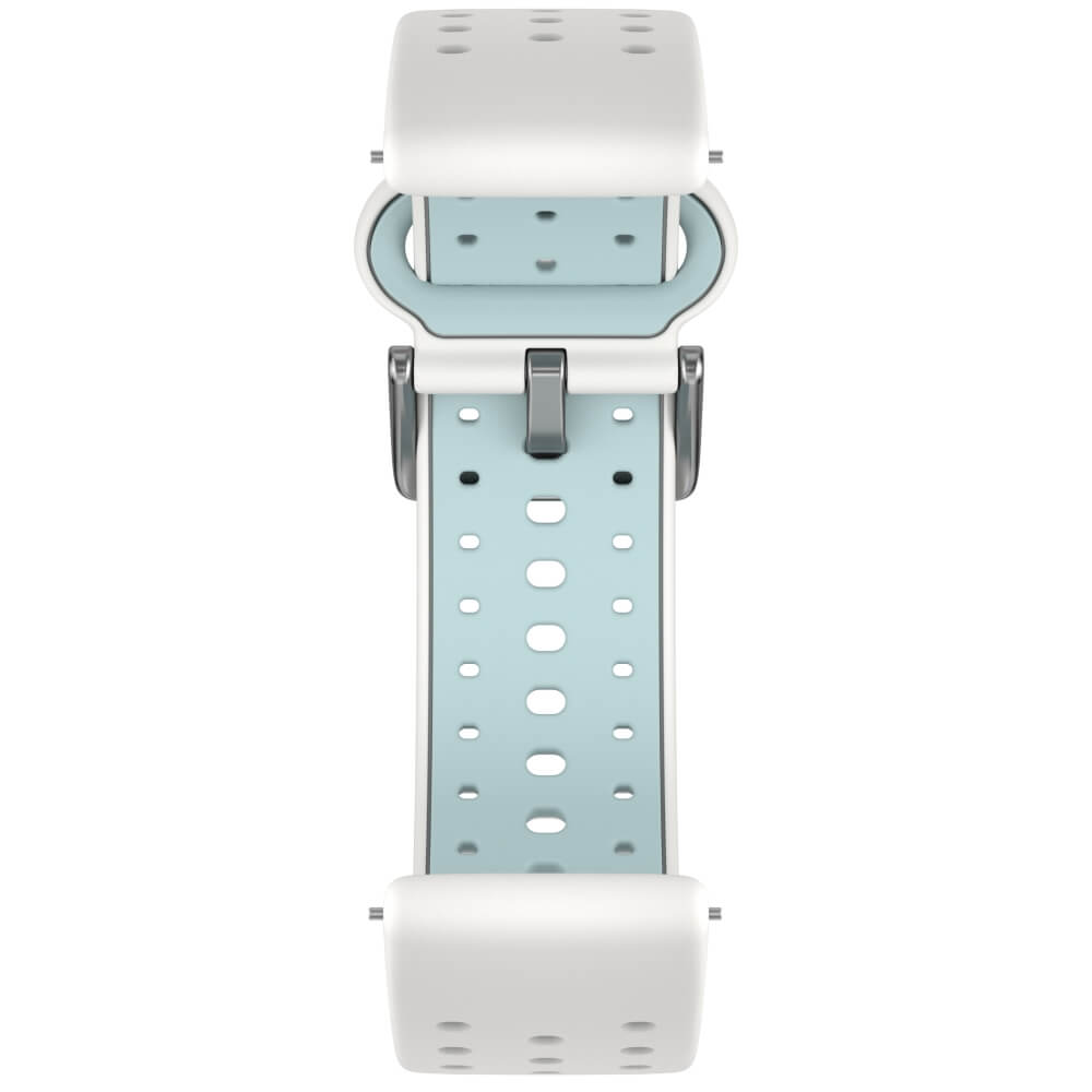 POLAR Silikon Armband 20mm Weiss/Blau Gr. S/L bei CardioZone günstig online kaufen