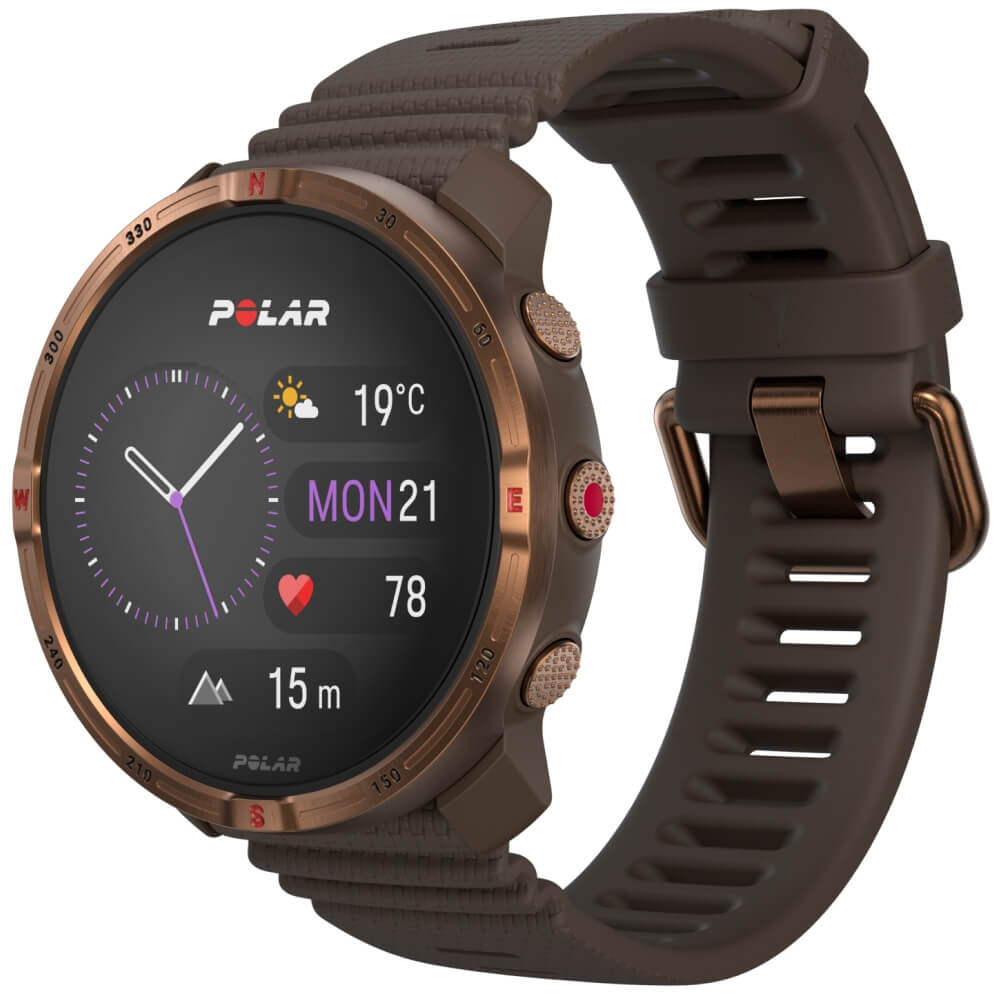 POLAR Grit X2 Braun/Kupfer Advanced AMOLED Outdoor Multisportuhr S-L bei CardioZone online kaufen