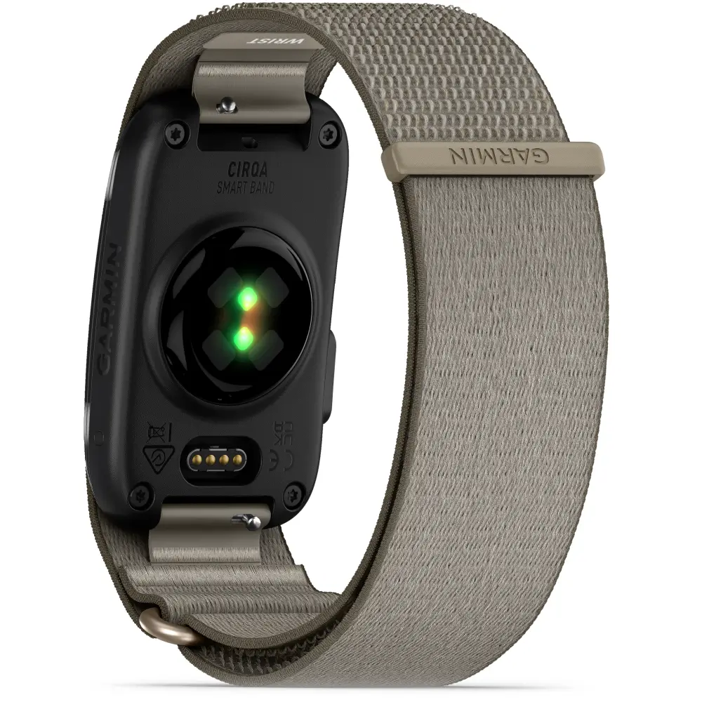 Garmin Cirqa Smart Band Fitness-Tracker ohne Display in French Gray, Größe L-XL oder S-M mit hellgrau-beigem Textilarmband