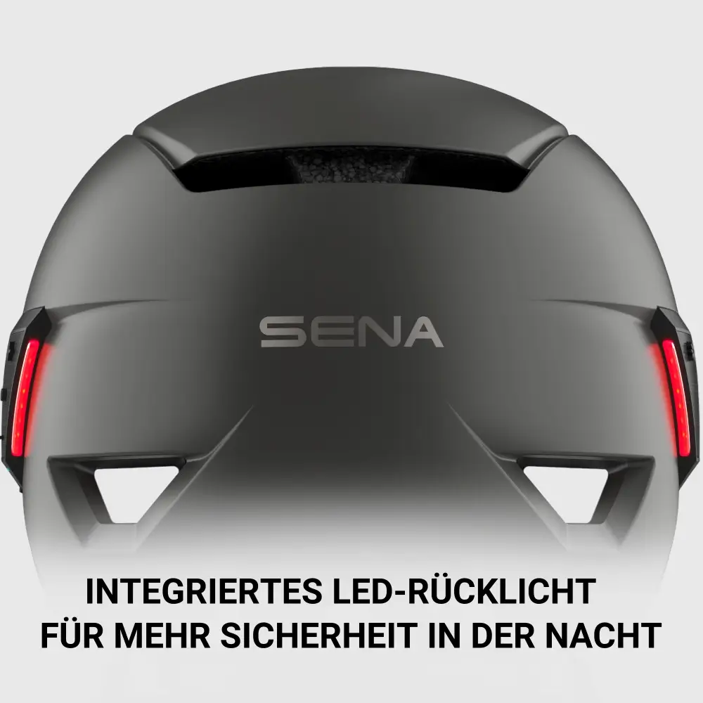 Sena U1 E-Bike Smart Helm Matt-Weiss mit Mesh 3.0 Intercom u. Bluetooth Konnektivität