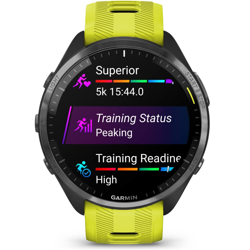 Garmin Forerunner 965 Schwarz/Carbongrau DLC Titan - Gelb bei CardioZone günstig online kaufen