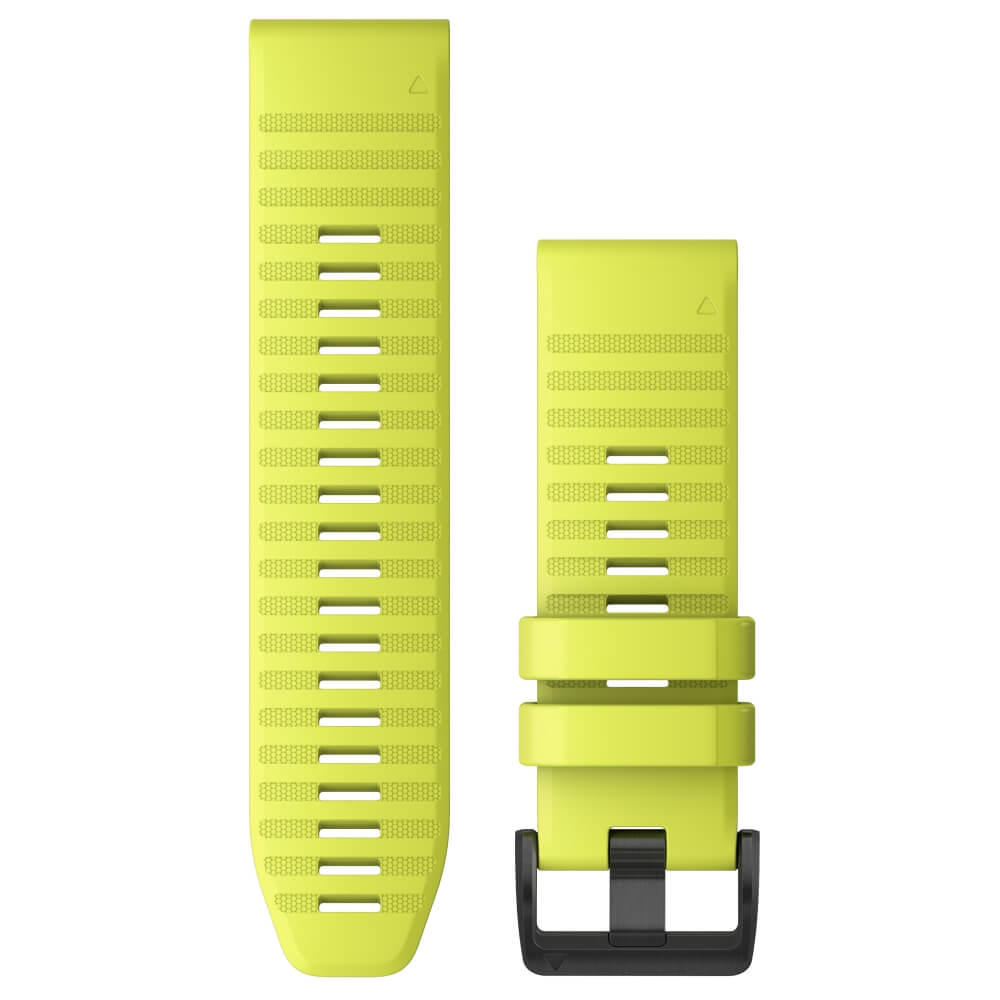 Garmin Quickfit Silikon Armband 26mm Leuchtgelb / Schnalle in Schiefergrau für fenix 6X bei CardioZone günstig online kaufen