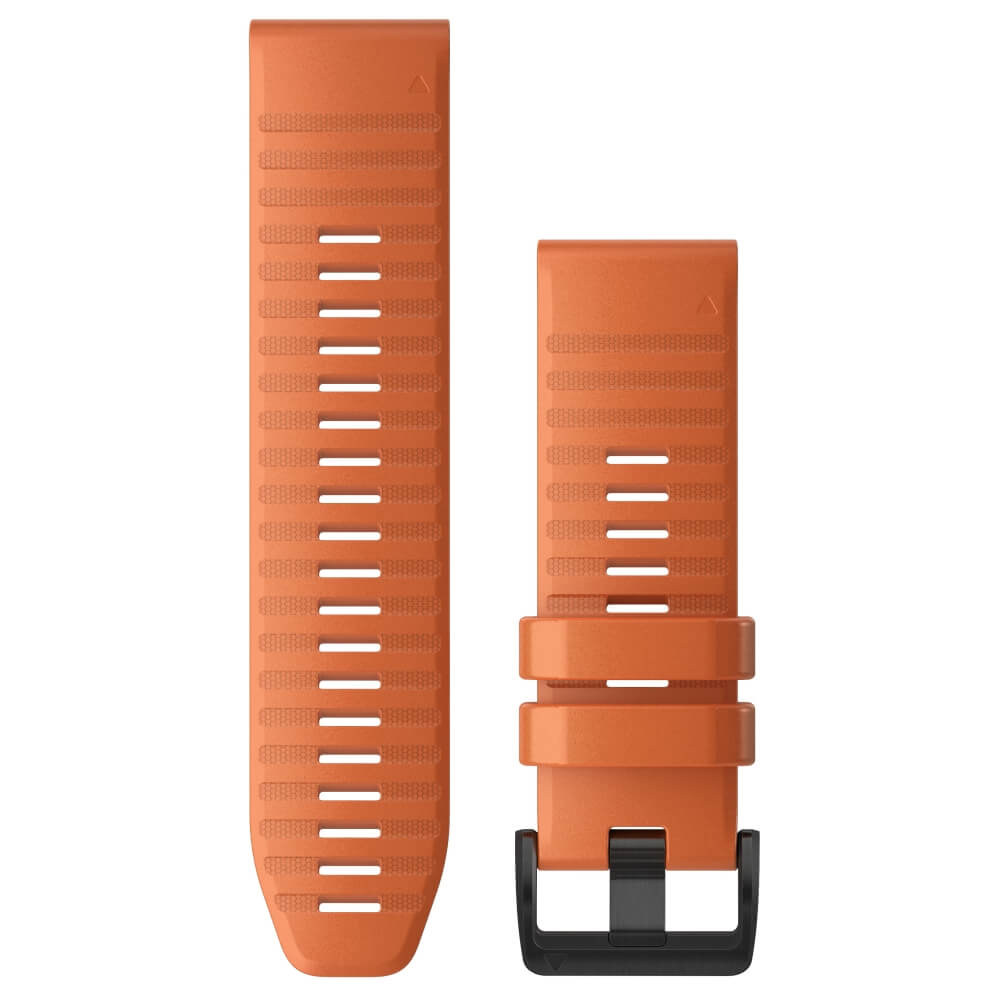 Garmin Quickfit Silikon Armband 26mm Orange / Schnalle in Schiefergrau für fenix 6X bei CardioZone günstig online kaufen