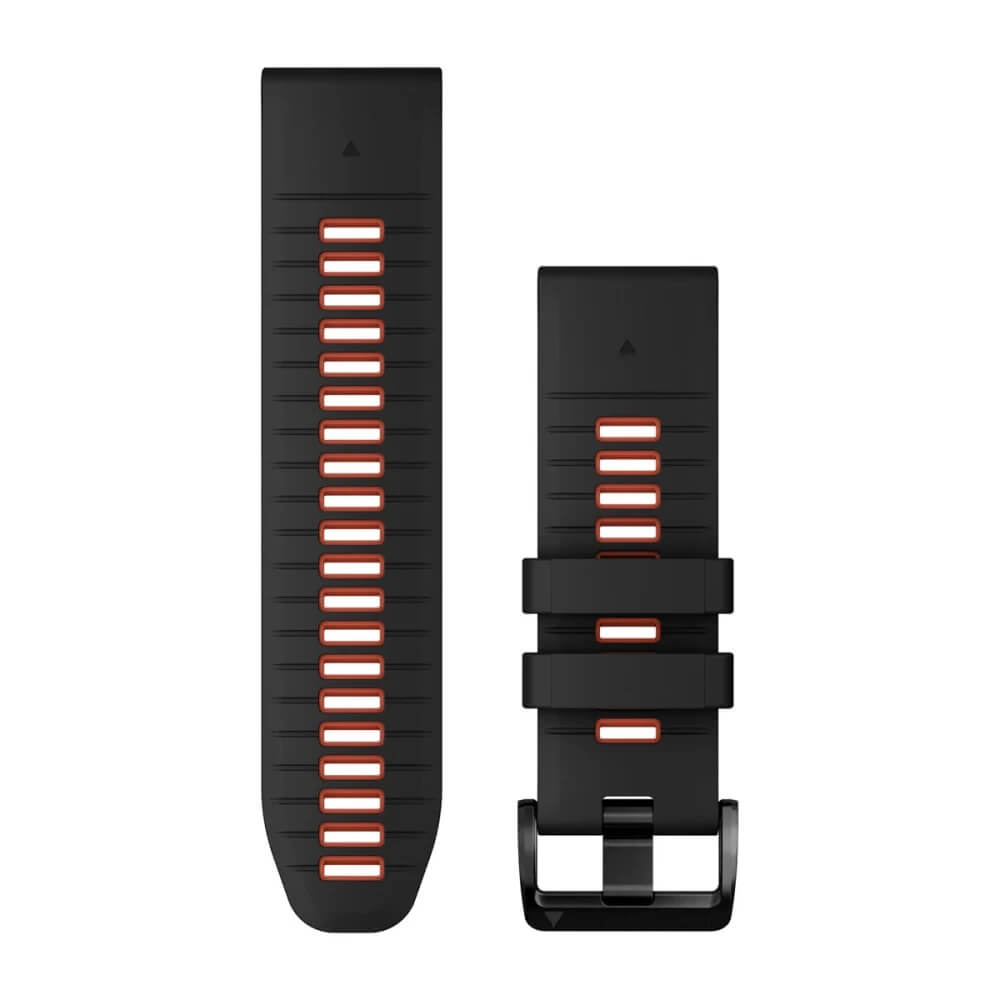 Garmin Quickfit Silikon Armband 26mm Schwarz/Flammenrot bei CardioZone günstig online kaufen