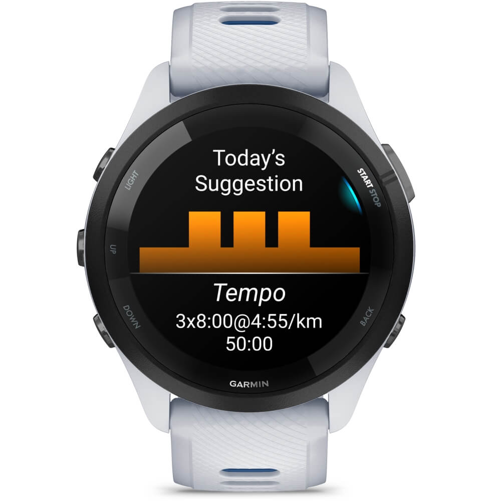 Garmin Forerunner 265 Weiss/Schwarz - Weiss-Dunkelblau bei CardioZone günstig online kaufen