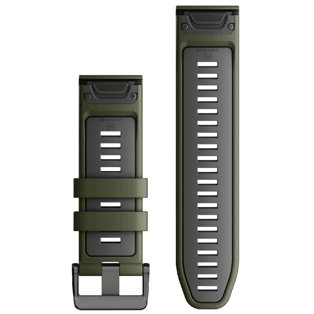 Garmin Quickfit Silikon Armband 26mm Moosgrün/Graphit bei CardioZone günstig online kaufen