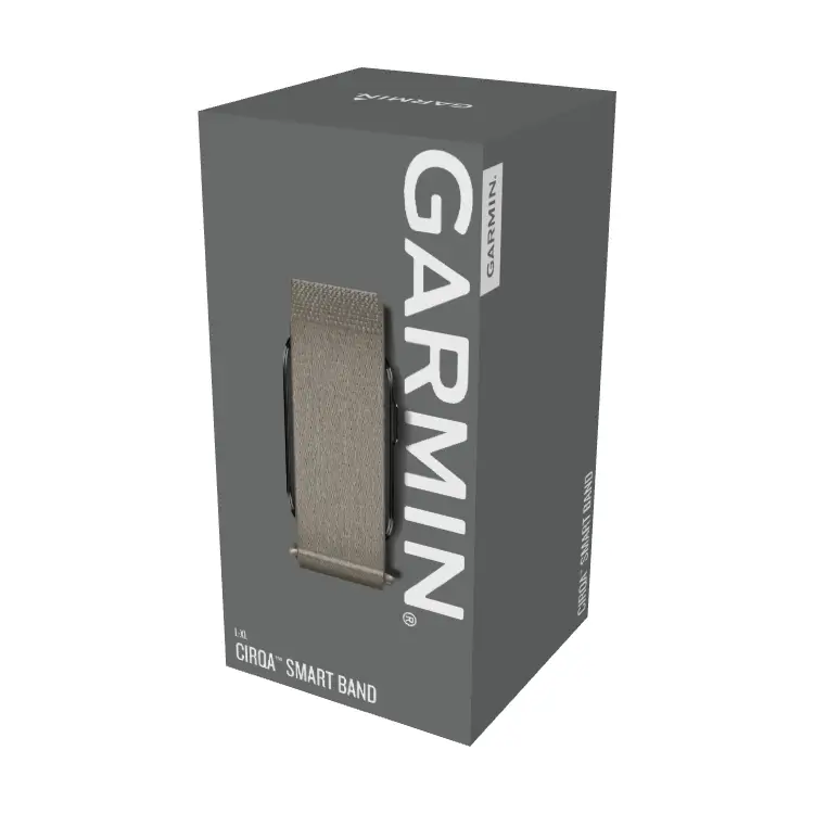 Garmin Cirqa Smart Band Fitness-Tracker ohne Display in French Gray, Größe L-XL oder S-M mit hellgrau-beigem Textilarmband