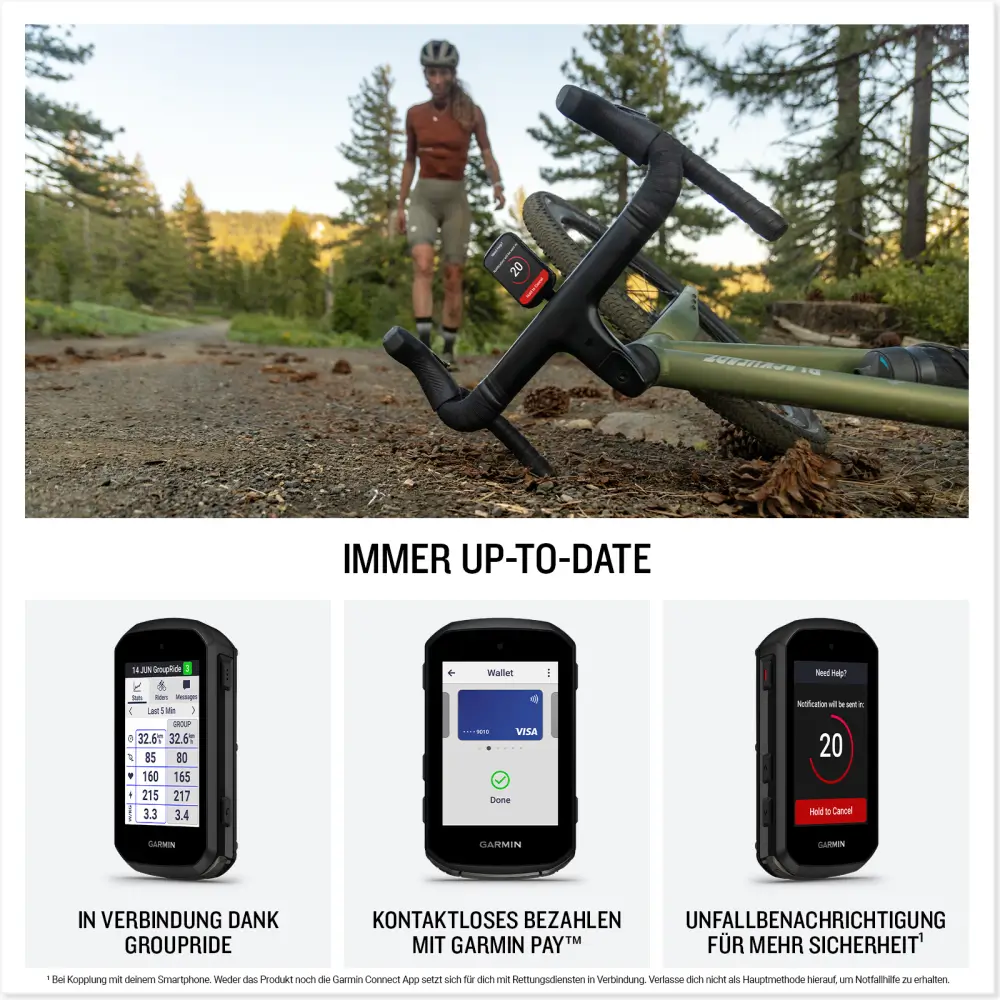 Garmin Edge 850 Radcomputer mit LCD Display