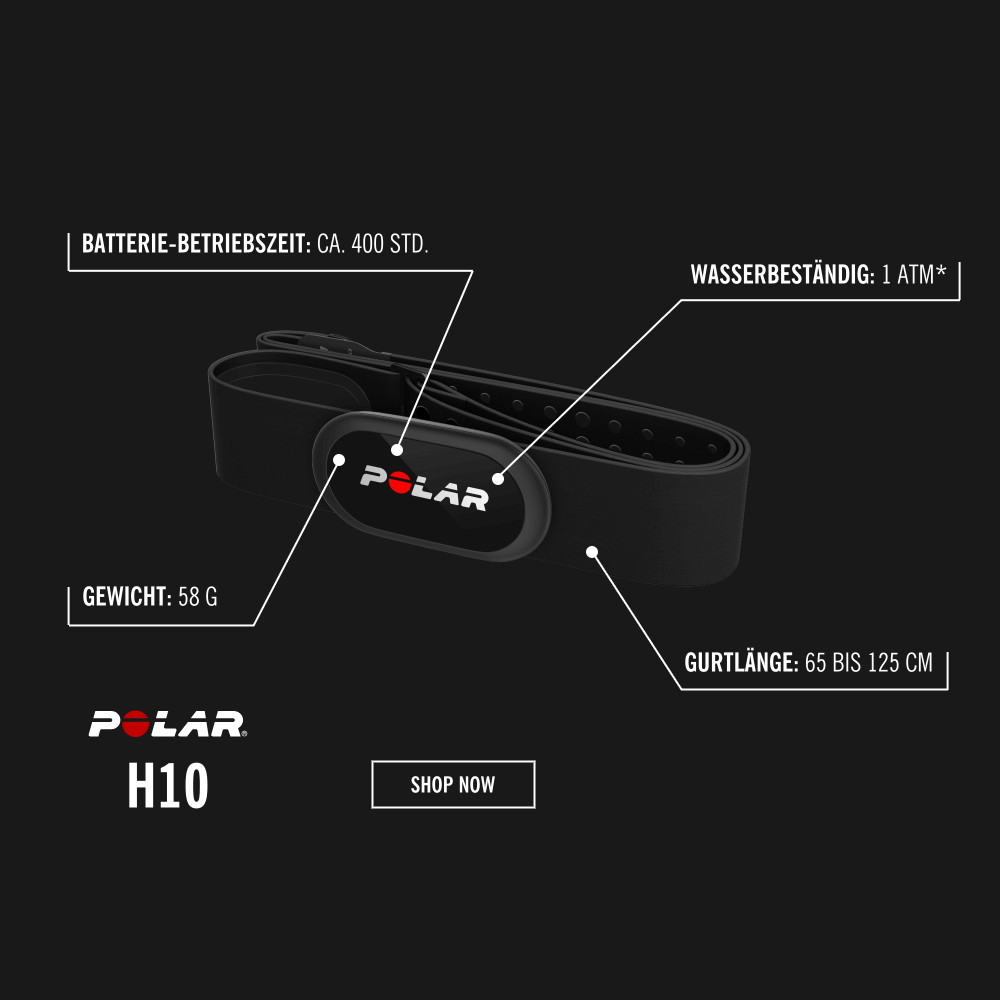 POLAR H10 Bluetooth Smart & ANT+ Herzfrequenz Sender Schwarz M-XXL / XS-S bei CardioZone günstig online kaufen