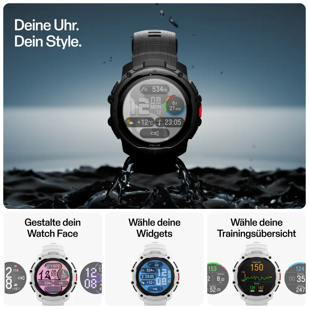 POLAR Street X Snow White Urban Sports Watch mit Amoled Display