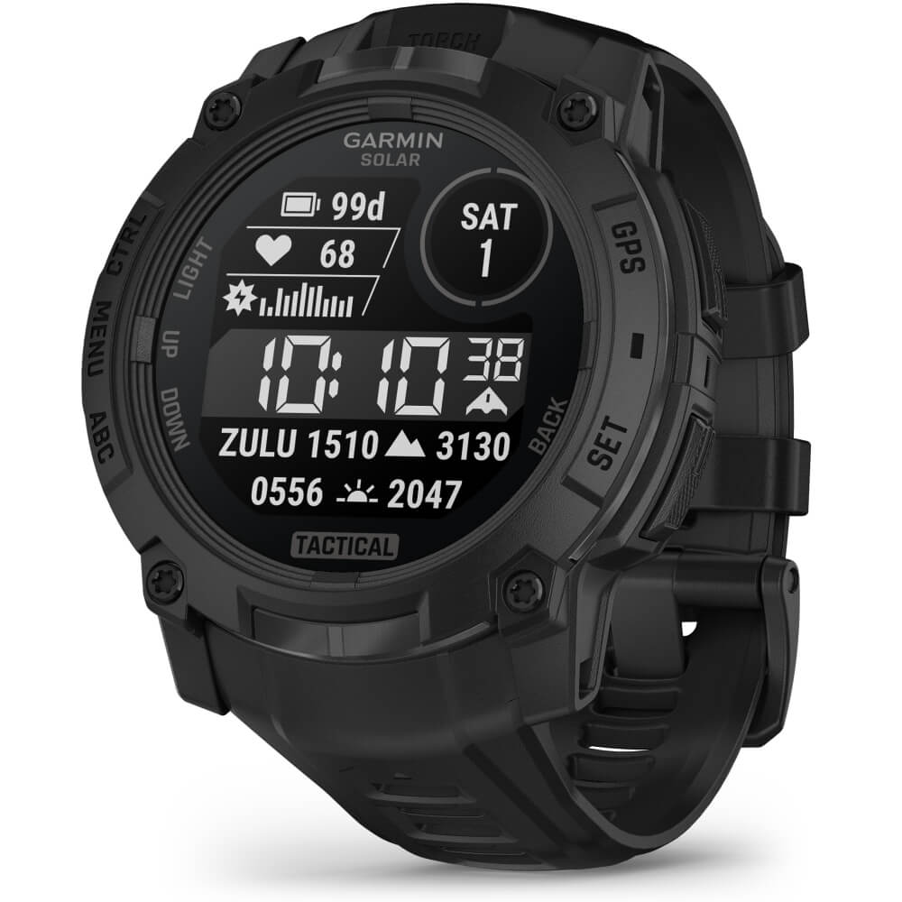 Garmin Instinct 3 Tactical SOLAR 50 mm Schwarz Outdoor Smartwatch bei CardioZone günstig online kaufen