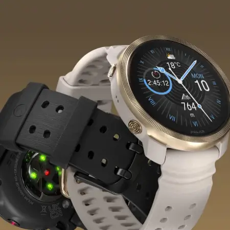 POLAR Vantage M3 Multisport-Smartwatch in Schwarz und Greige Gold – GPS-Sportuhr für Training, Herzfrequenzmessung, Navigation und Gesundheitsmonitoring.