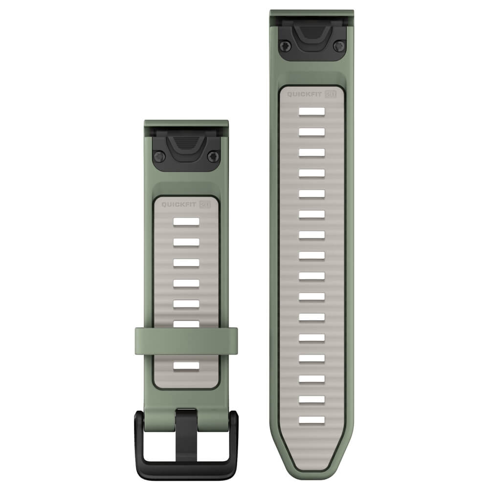 Garmin Quickfit Silikon Armband 20mm Weidengrün-Nebelgrau fenix 8 43mm u.a. bei CardioZone günstig online kaufen