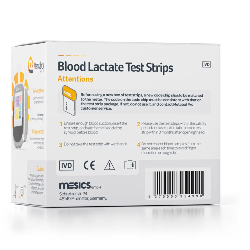 Mesics Metabol Pro Laktat Teststreifen Big Pack 50