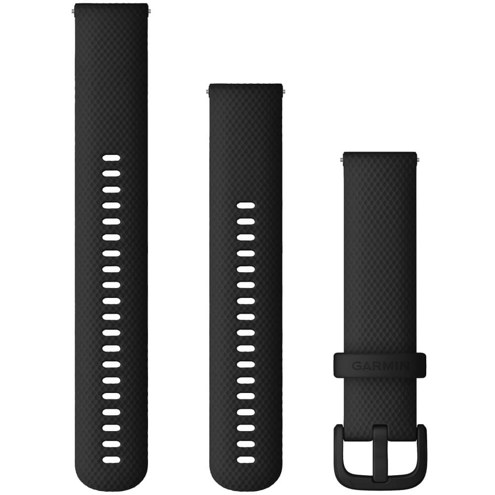 Garmin Schnellwechsel-Armband 20mm Schwarz Silikon + Einstellband L