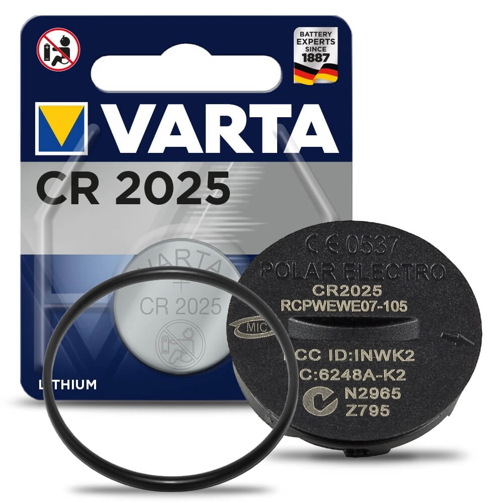 POLAR-Batterie-Set-CR2025-mit-Dichtung-Deckel-fuer-Wearlink-H7-Sender-Brustgurte-Trainingscomputer-01 POLAR Batterie-Set CR2025 für Wearlink + H7 Sender - Brustgurte + Fitness Pulsuhren - mit Deckel + Dichtung