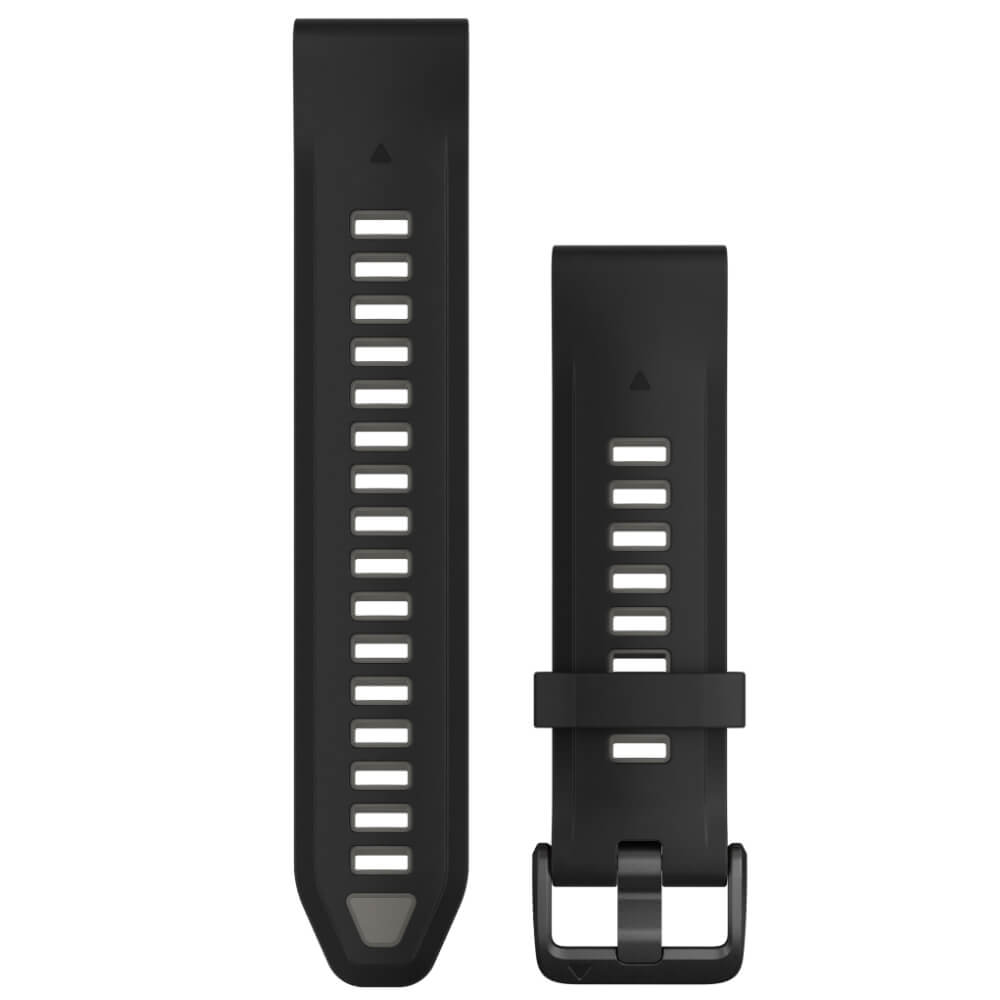 Garmin Quickfit Silikon Armband 20mm Schwarz-Kieselgrau fenix 8 43mm u.a. bei CardioZone günstig online kaufen