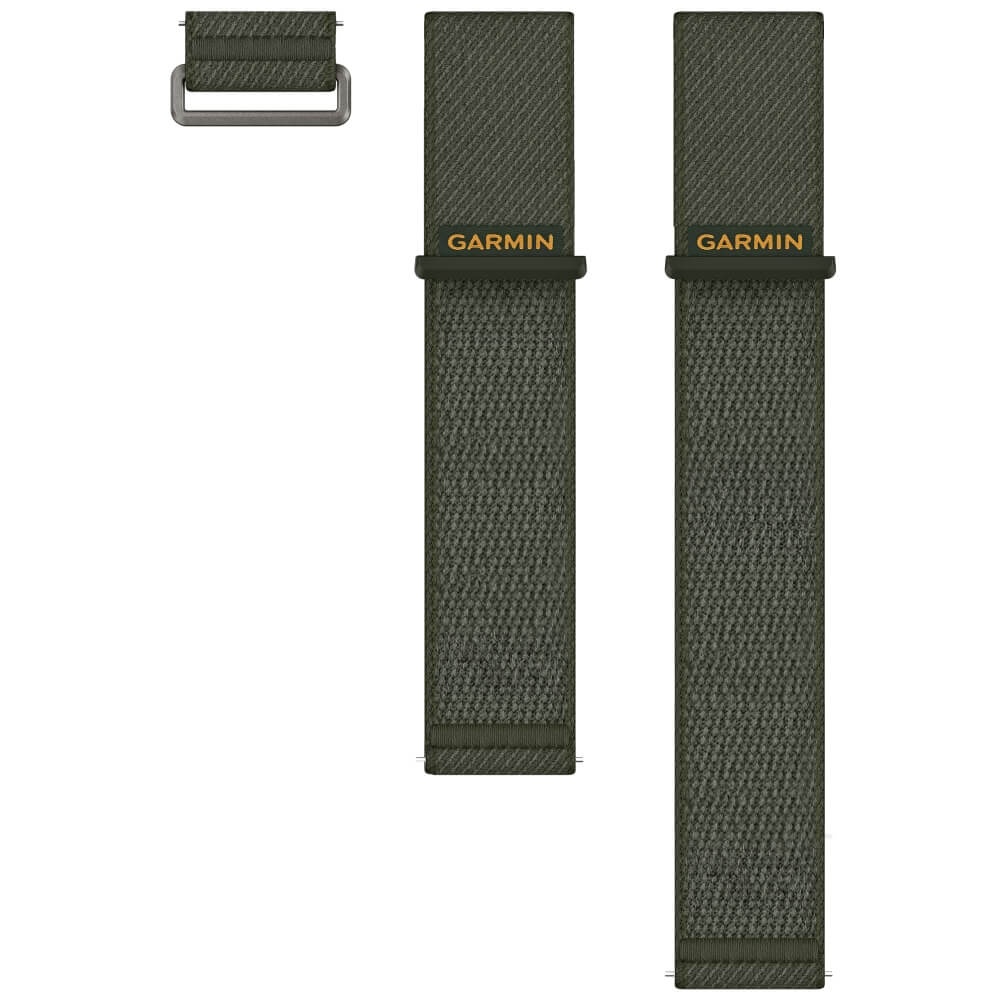 Garmin-Schnellwechsel-Armband-24mm-Nylon-Moosgruen-010-13907-03-ean753759356804-bei-Cardiozone-01 Garmin Schnellwechsel Armband 24mm Moosgrün Nylon ComfortFit bei CardioZone günstig online kaufen