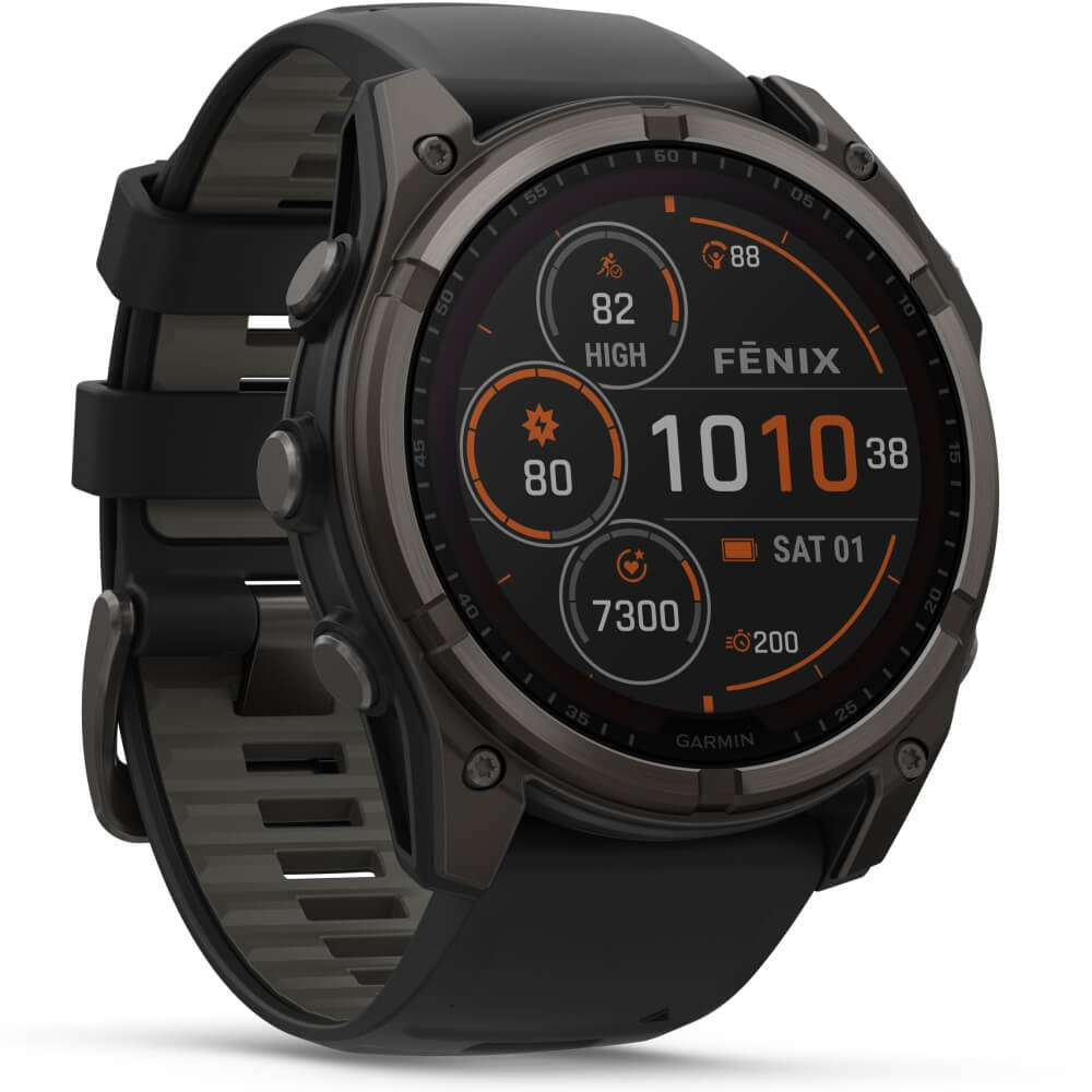 Garmin fenix 8 51 mm Solar Sapphire Graphit/Carbongrau Titan Multisport-Smartwatch bei CardioZone günstig online kaufen