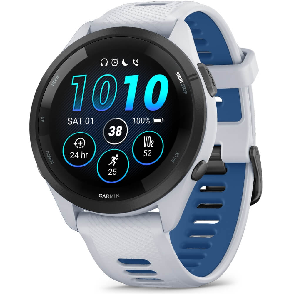 Garmin Forerunner 265 Weiss/Schwarz - Weiss-Dunkelblau bei CardioZone günstig online kaufen